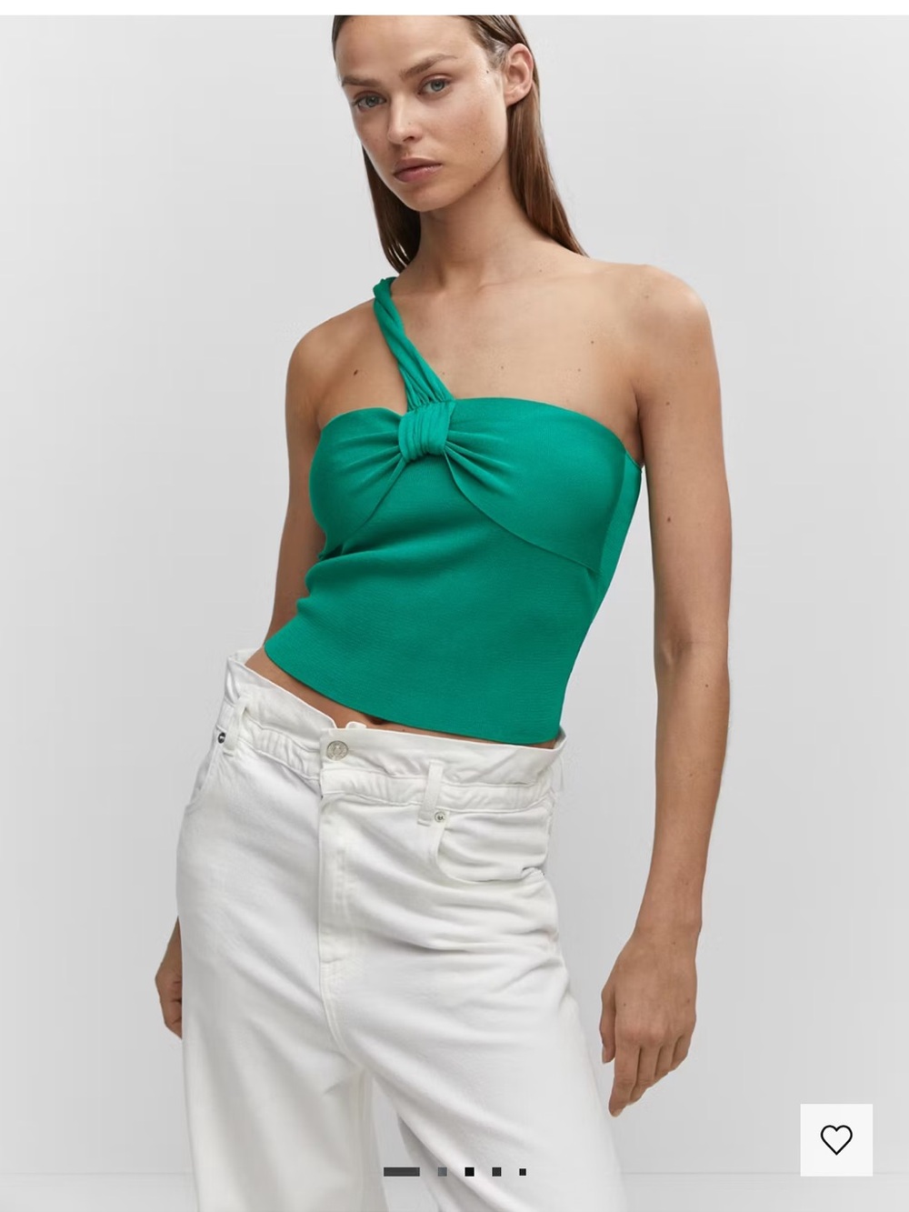 MANGO Asymmetric Knot-Shoulder top